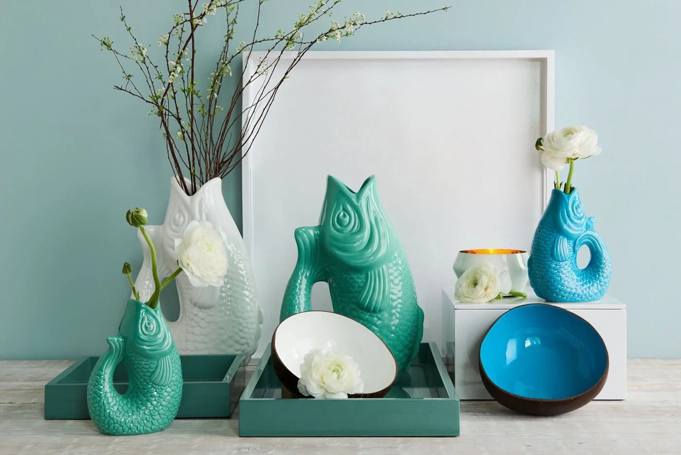 Giftcompany Dekovase Monsieur Carafon Fisch S green bay 1,2l Vase