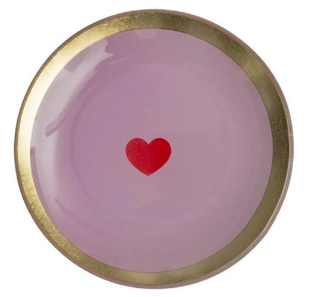 Giftcompany Dekoteller Herz Rosa 10cm Glasteller - Bild 2