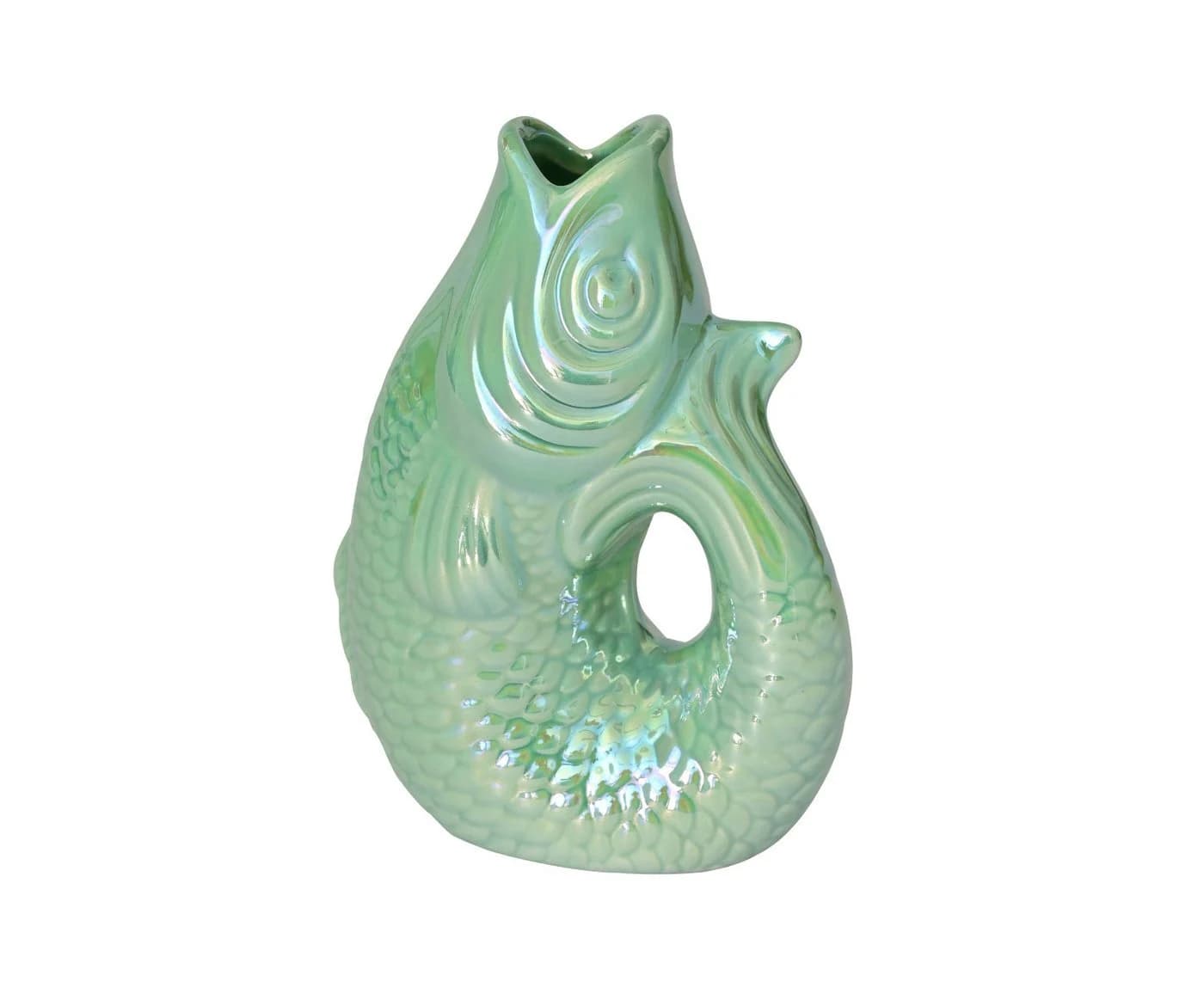 Giftcompany Dekovase Fisch XS Rainbow Mint Steinzeug