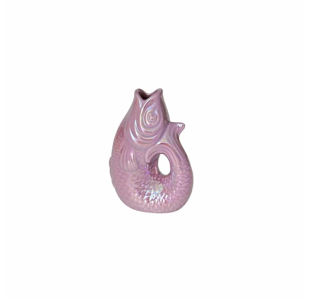 Giftcompany Dekovase Fisch XS Violett Bunt Steinzeug