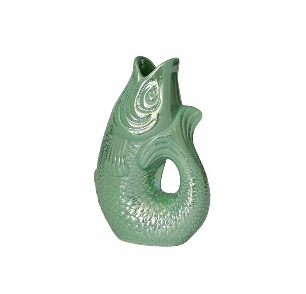 Giftcompany Dekovase Fisch Rainbow Mint Steinzeug