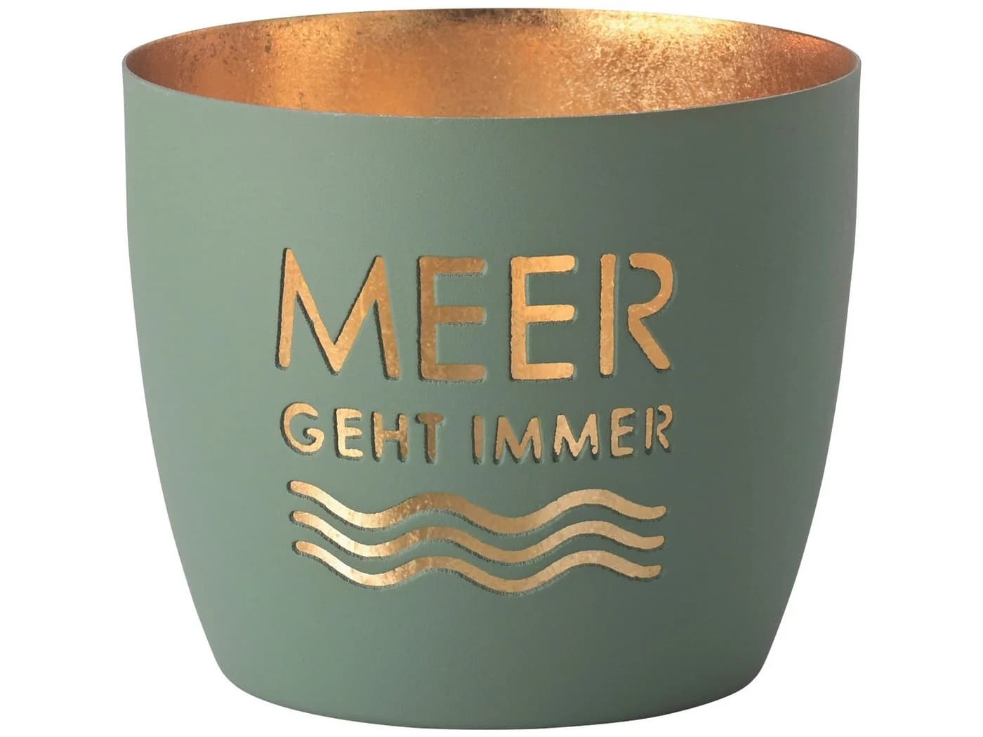 Giftcompany Windlicht Madras Meer geht immer Powder Blue/Gold - Bild 2