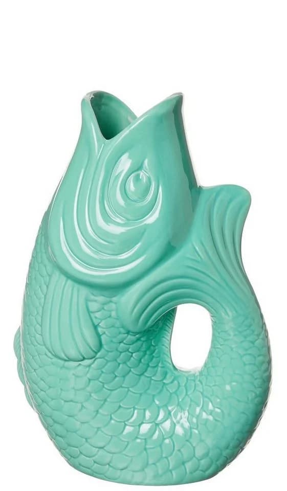 Giftcompany Dekovase Monsieur Carafon Vase Karaffe Fisch S Mint Cream 1,2l - Bild 2