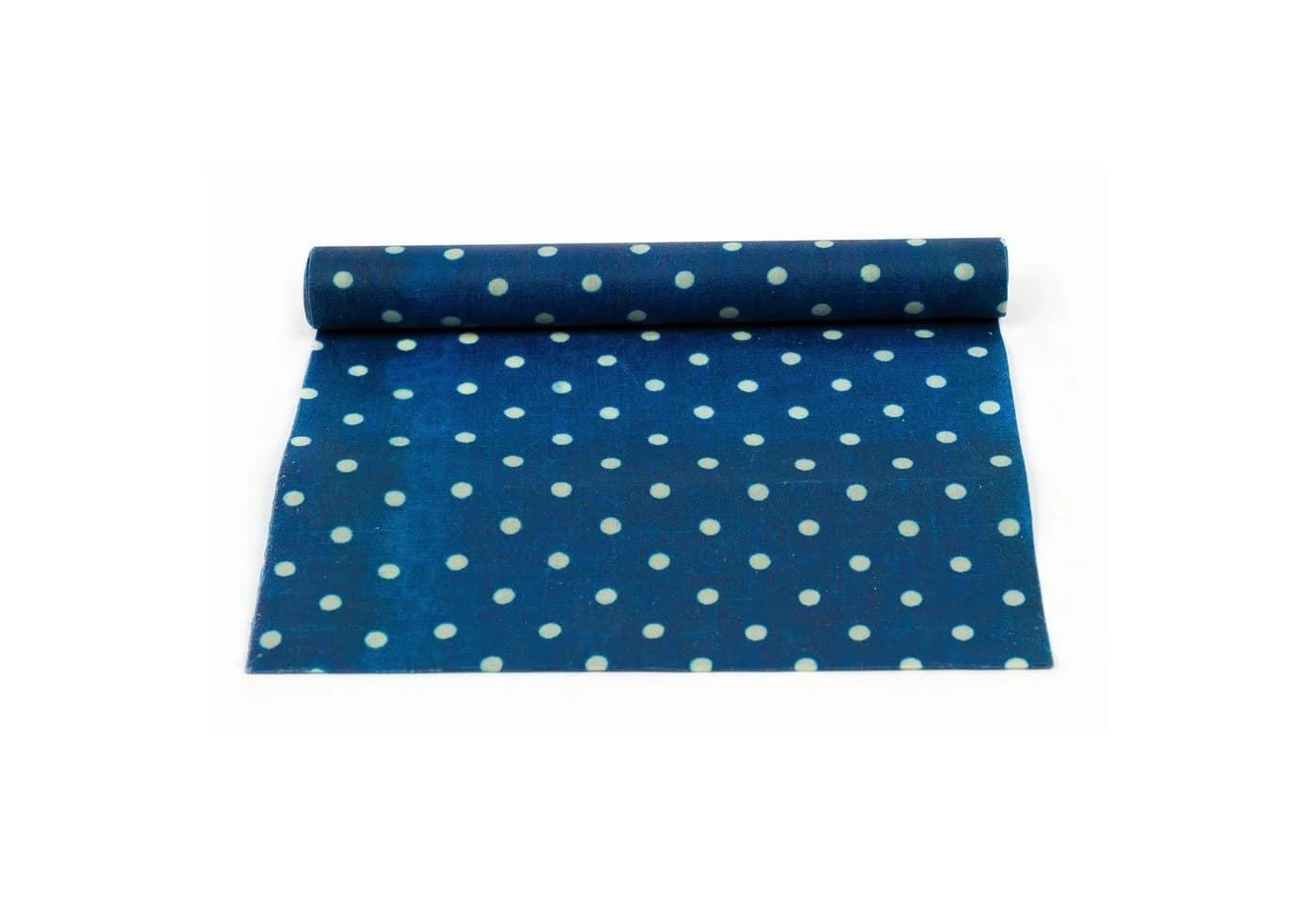 El Puente Bienenwachstuch-Rolle Dots Blau/Weiß Bio Baumwolle