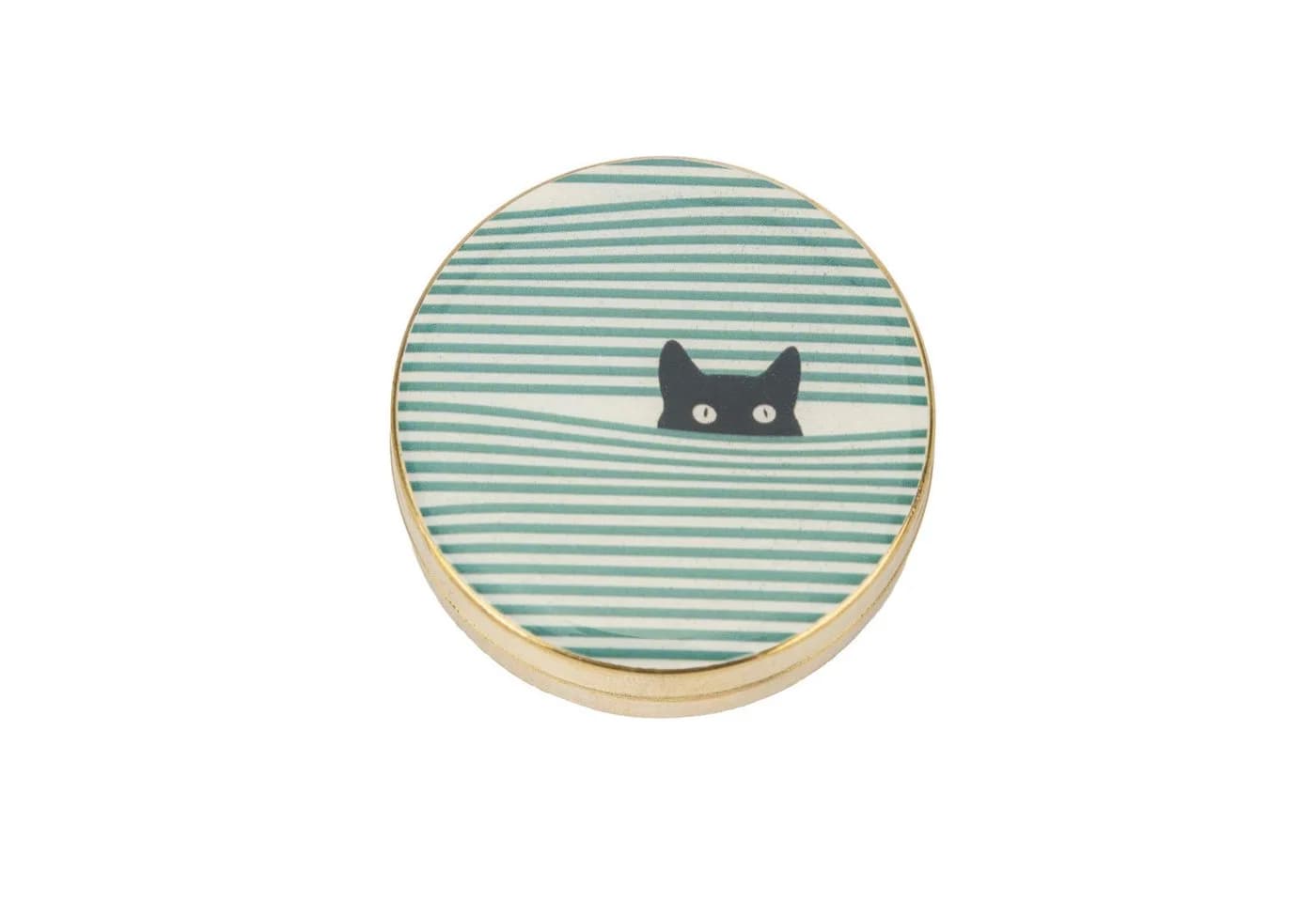 El Puente Pillendose Katze Messing Handmade