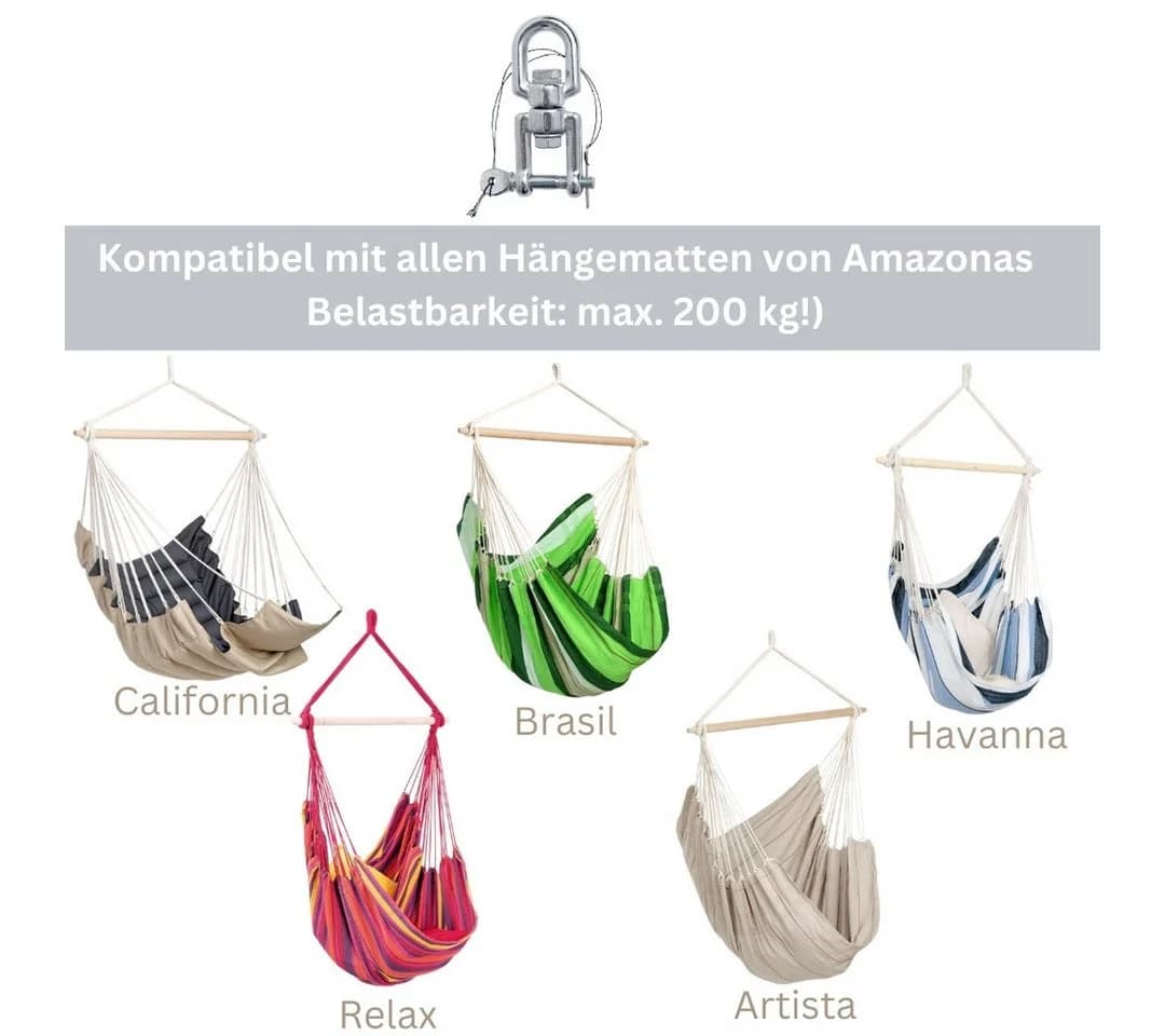 Amazonas Deckenhaken Drehkarabiner Swivel für Hängesessel - Bild 3