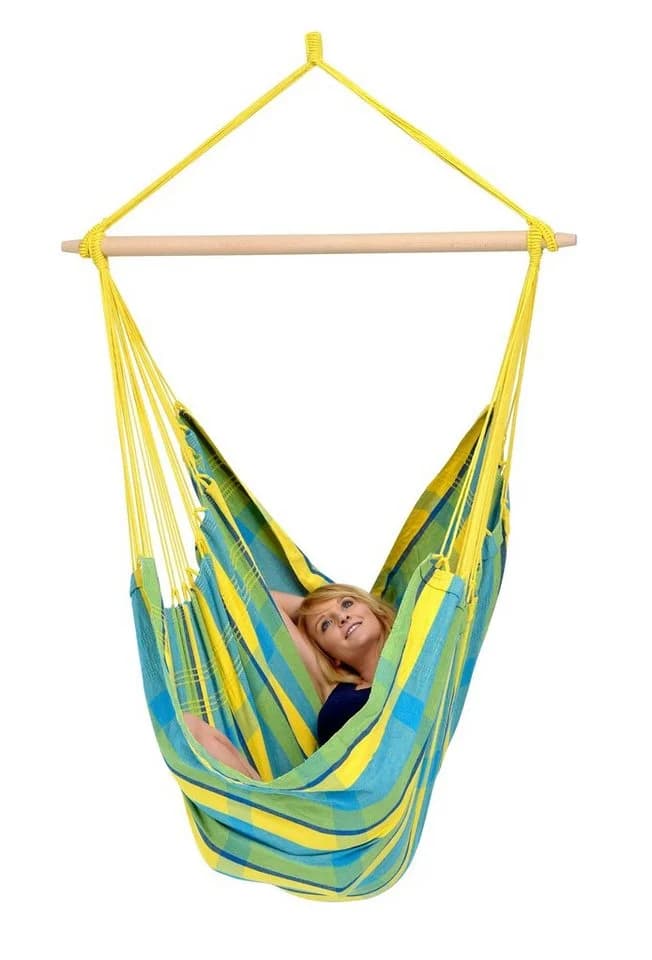 AMAZONAS Hängesessel Brasil KingSize Gelb Handgefertigt 150kg Tragkraft - Bild 5