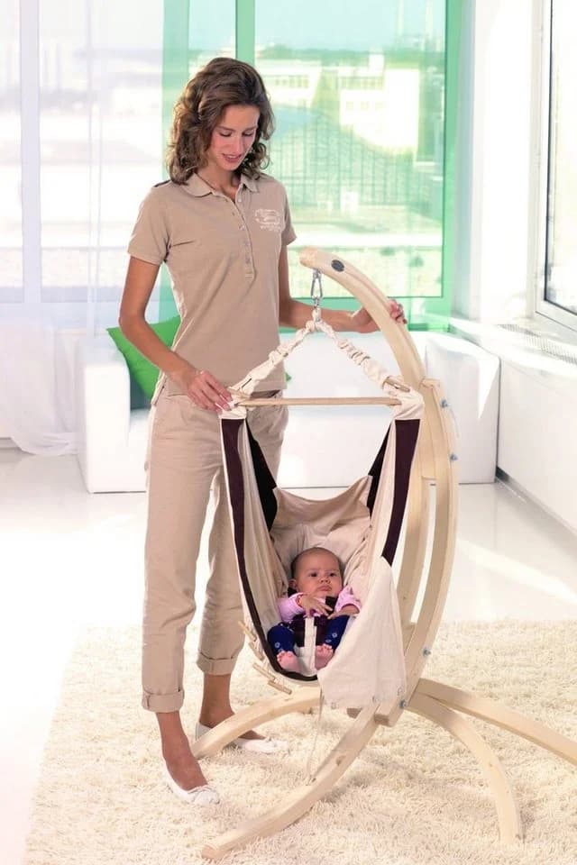 Amazonas Babyschaukel Kangoo Babyhängematte Beige Mitwachsend - Bild 4