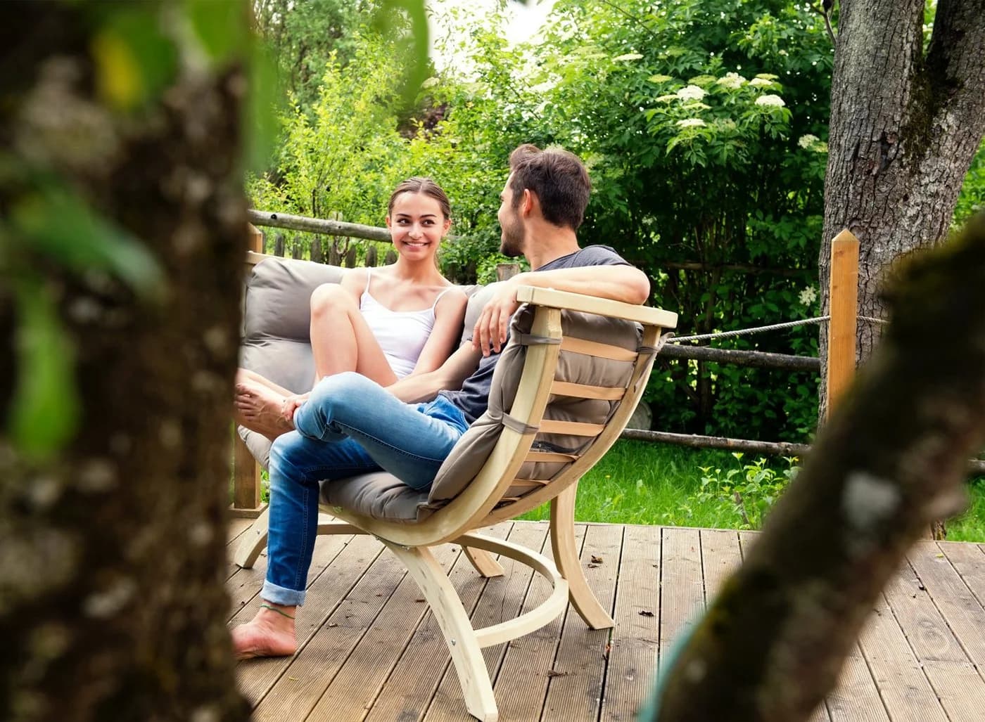 Amazonas Loungesofa Siena Due Taupe Gartenmöbel - Bild 4