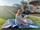 Picknickdecke Molly Ocean Blau 100% Baumwoll-Flanell Wasserdicht Bild 4