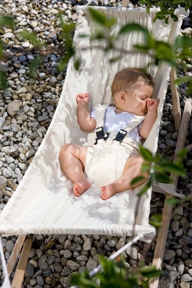 Amazonas Koala Babyhängematte Royal-Set mit Holzgestell & Inlay Grau - Bild 5