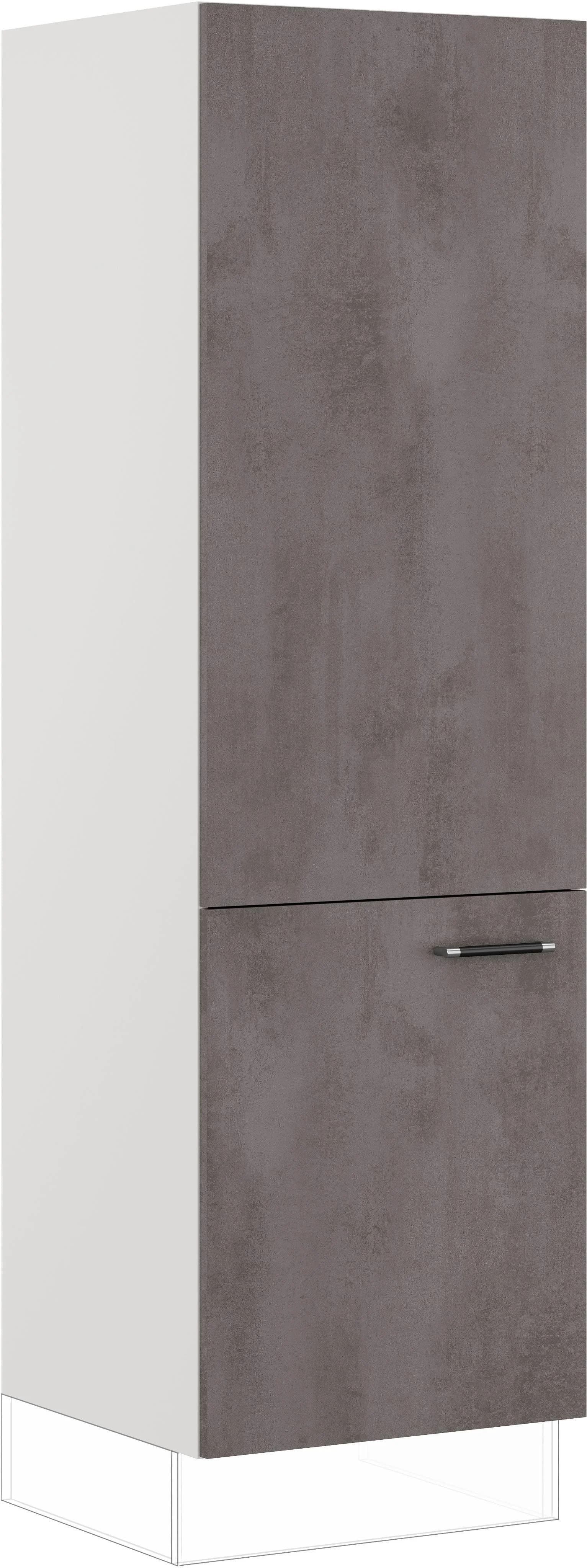 IMPULS KÜCHEN Seitenschrank Prag 60 cm mit Kleiderstange Beton-Optik