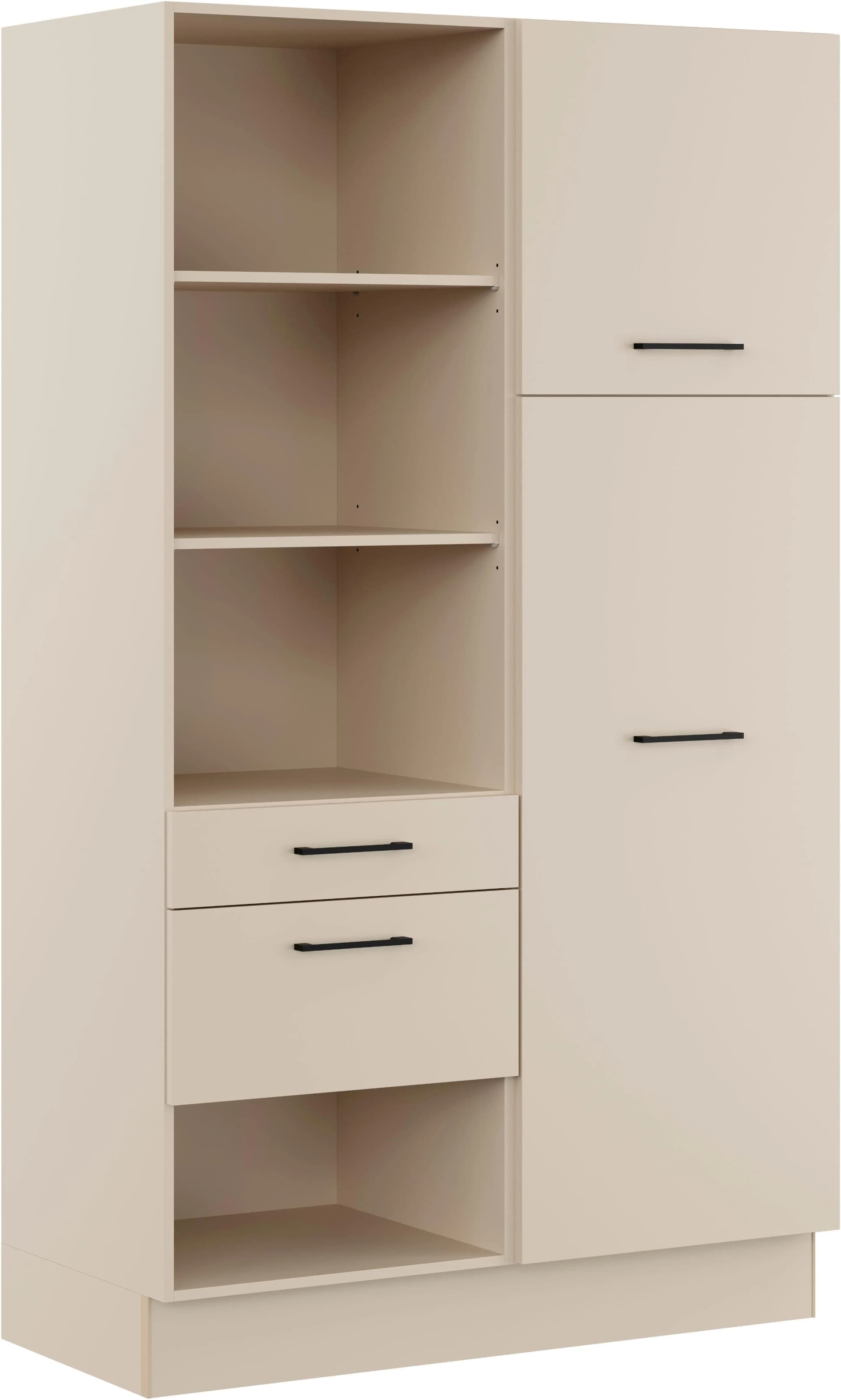 Mehrzweckschrank-Set IMPULS KÜCHEN Warschau Kieselgrau Vintage Eiche Nachbildung
