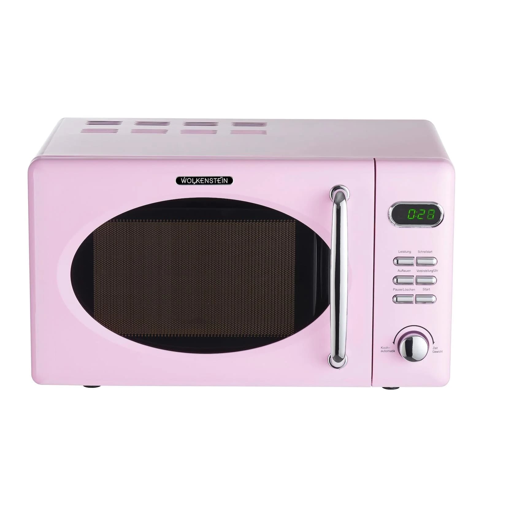 Wolkenstein Mikrowelle WMW720 SP Pink Retro-Design 700Watt 20L