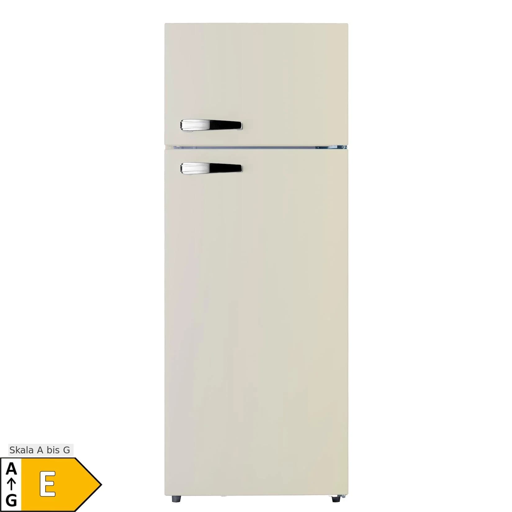 PKM Kühl-Gefrierkombination GK210-2 CR Retro Creme 206L