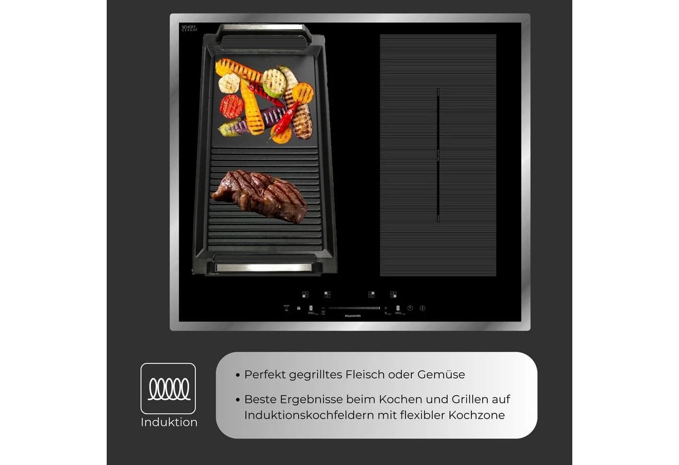 Wolkenstein Grillpfanne GP 1W Gusseisen Plancha Grillrost - Bild 3