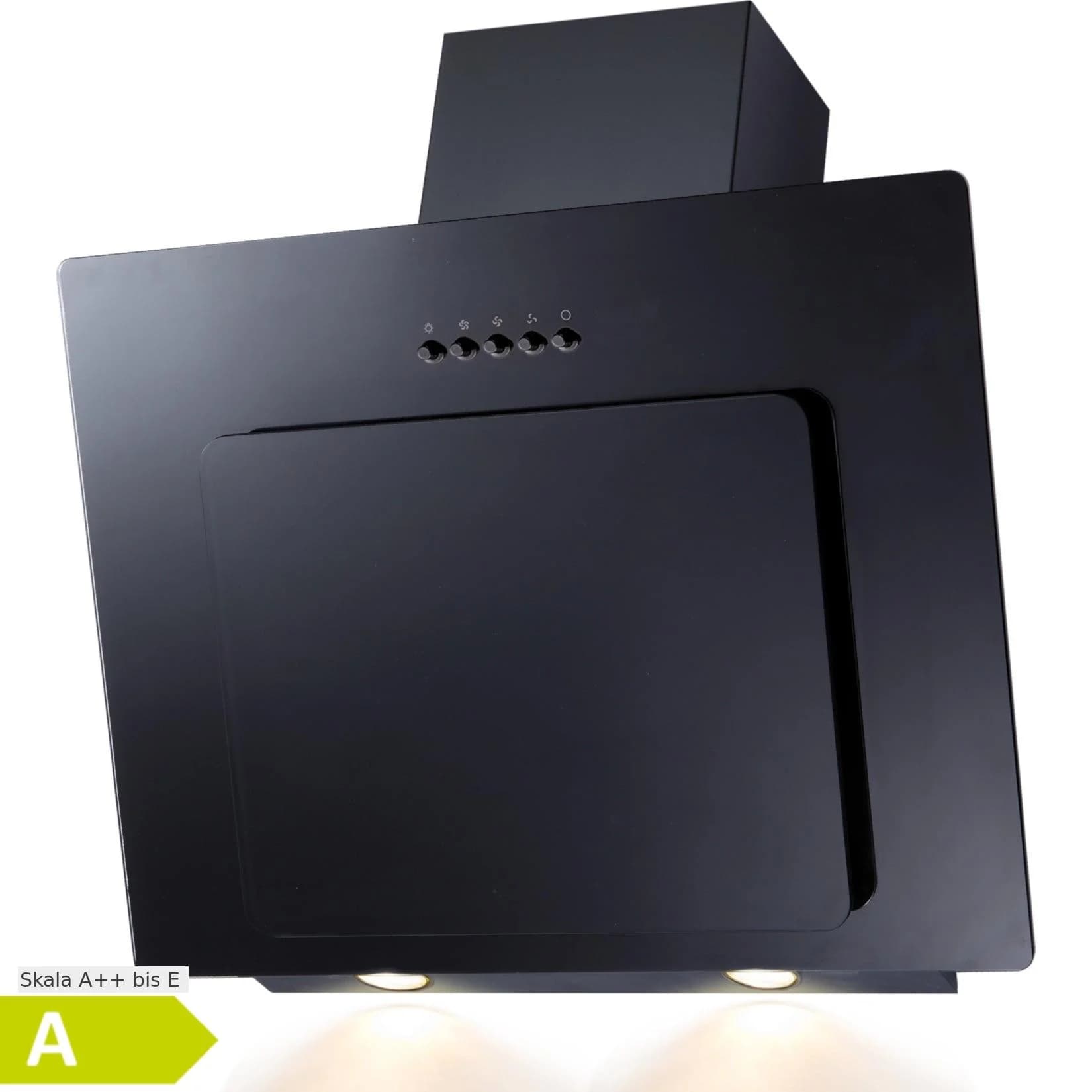PKM Dunstabzugshaube 9039X LED Kopffreihaube Schwarz 60 cm