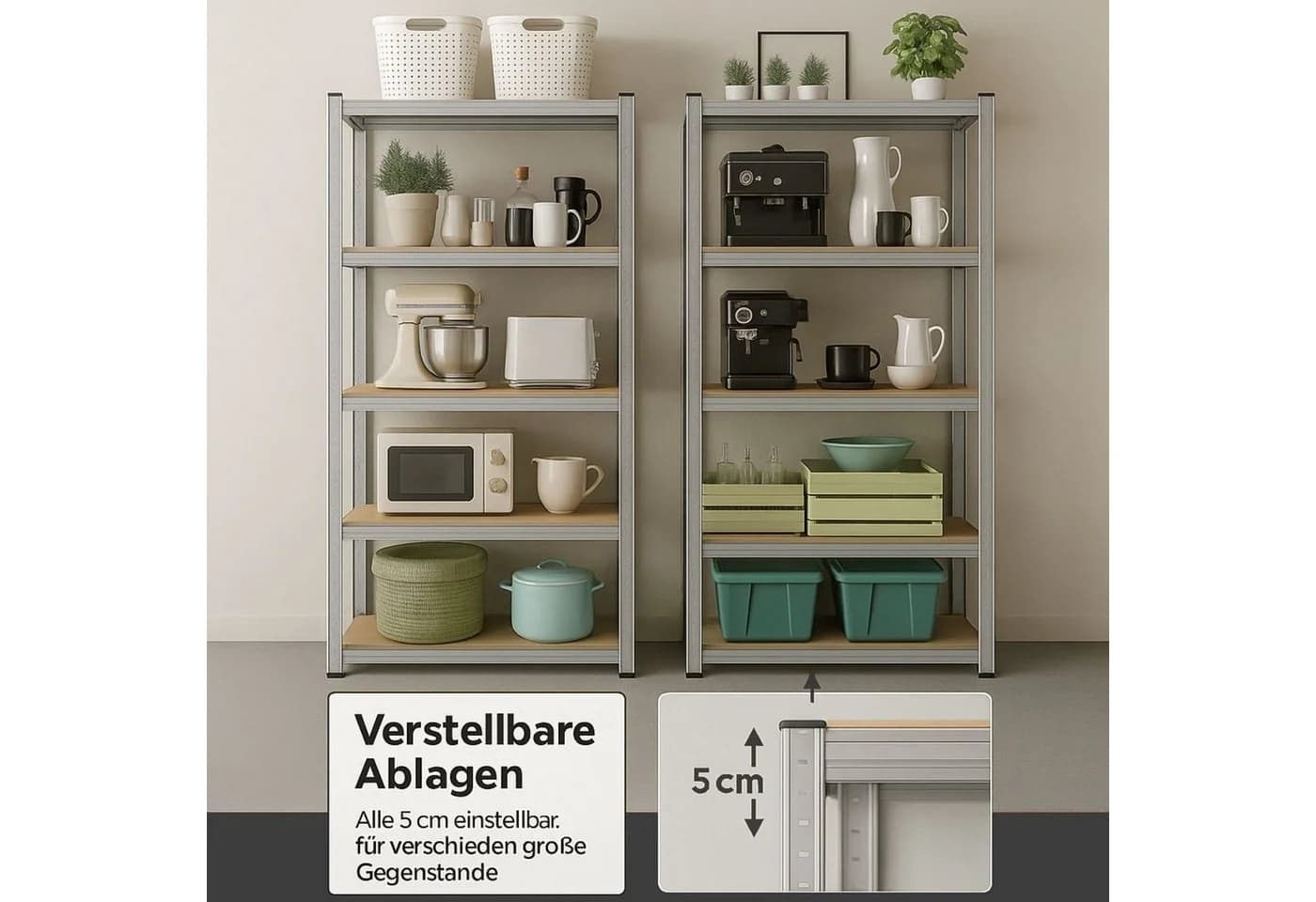 FAMEX Schwerlastregal Steckregal Metall 175 kg pro Ebene - Bild 4