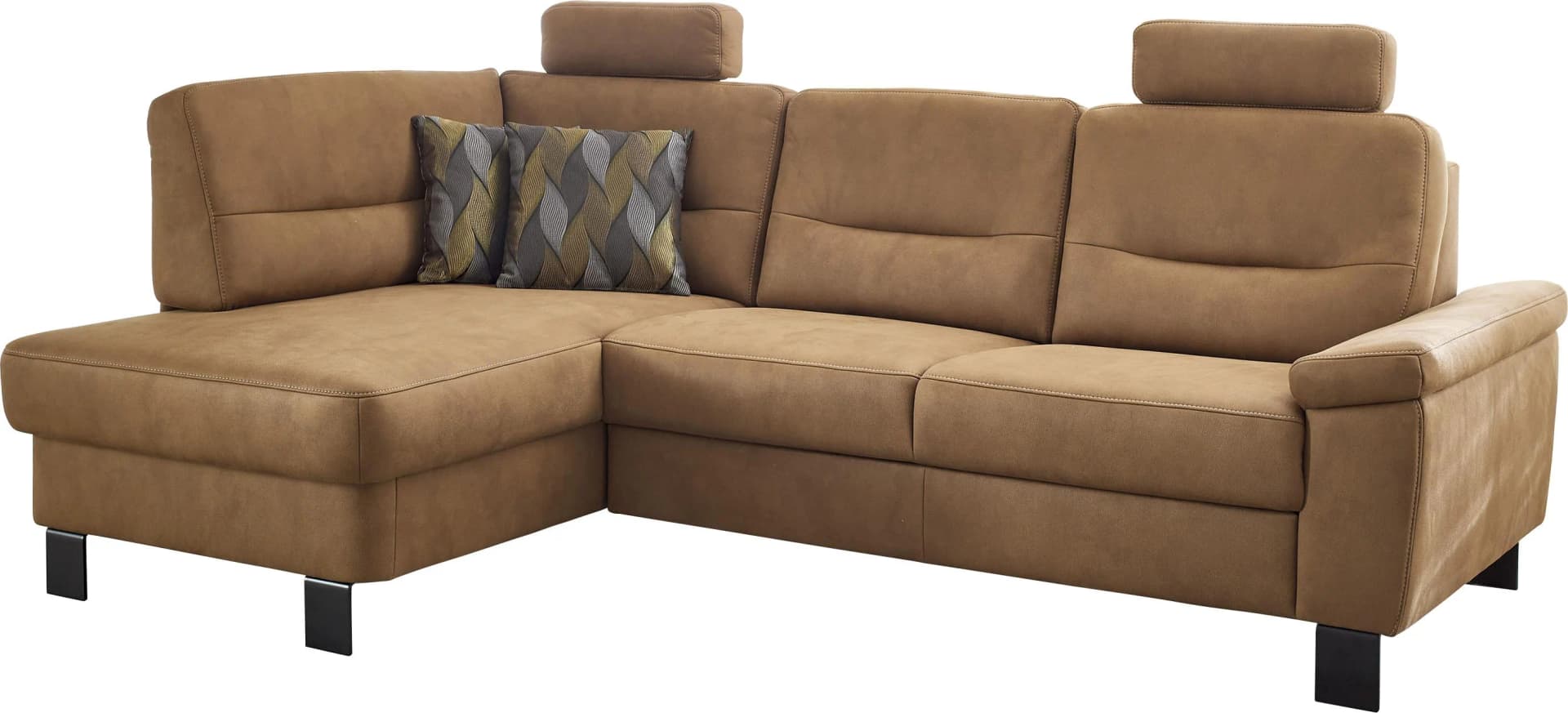 Ecksofa DIE PLANBAR "PP-PF23172" Zimt Microfaser