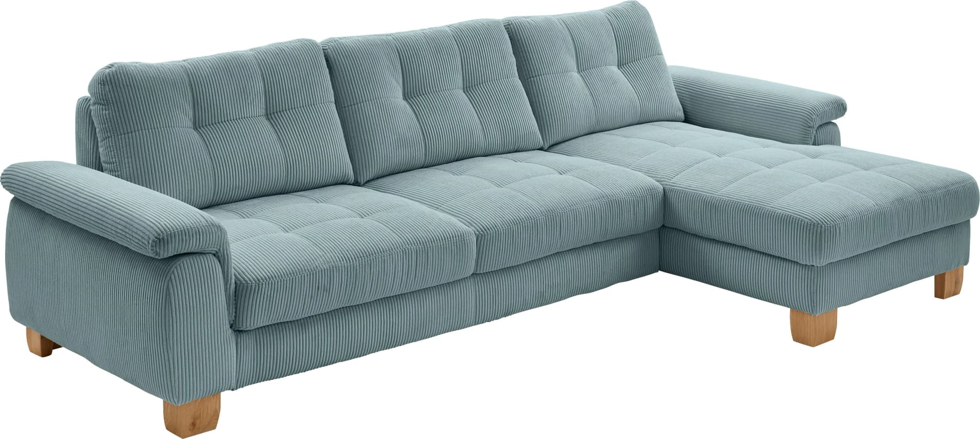 Ecksofa DIE PLANBAR "PP-LA19101" Cord Aqua