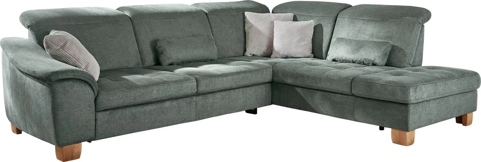 Ecksofa DIE PLANBAR PP-LA23145 Federkernpolsterung Cyber Steel