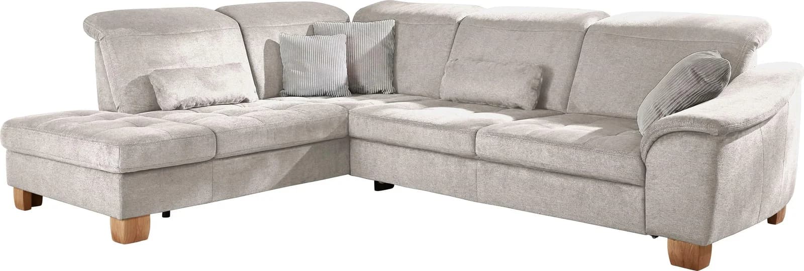 Ecksofa DIE PLANBAR PP-LA23145 Ecru Federkernpolsterung