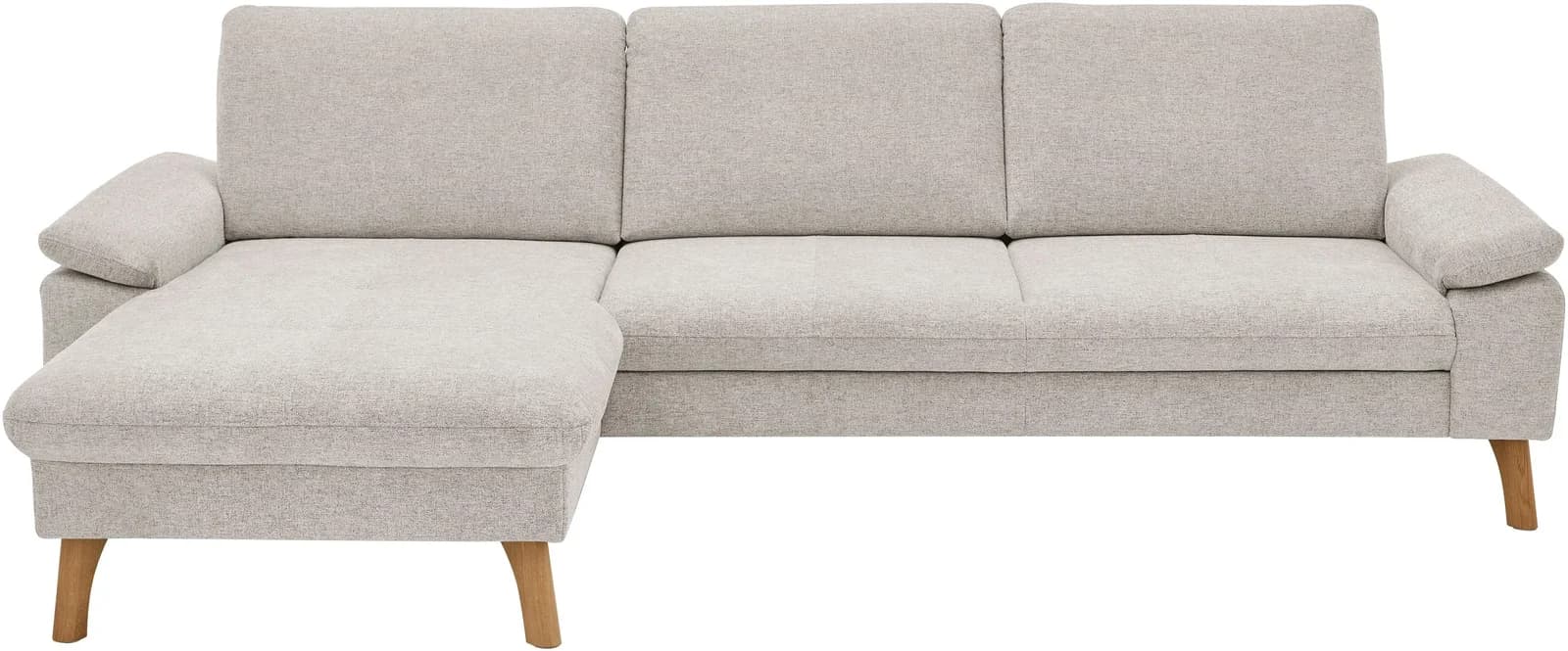 DIE PLANBAR Ecksofa Cyber Ecru mit Ottomane