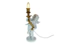 Werner Voß Tischleuchte Lampe Leuchter Engel Putte weiß gold barock shabby Deko Bild 2