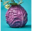 Werner Voß Dekovase Vase Rotkohl Kohlkopf Lila Bild 1