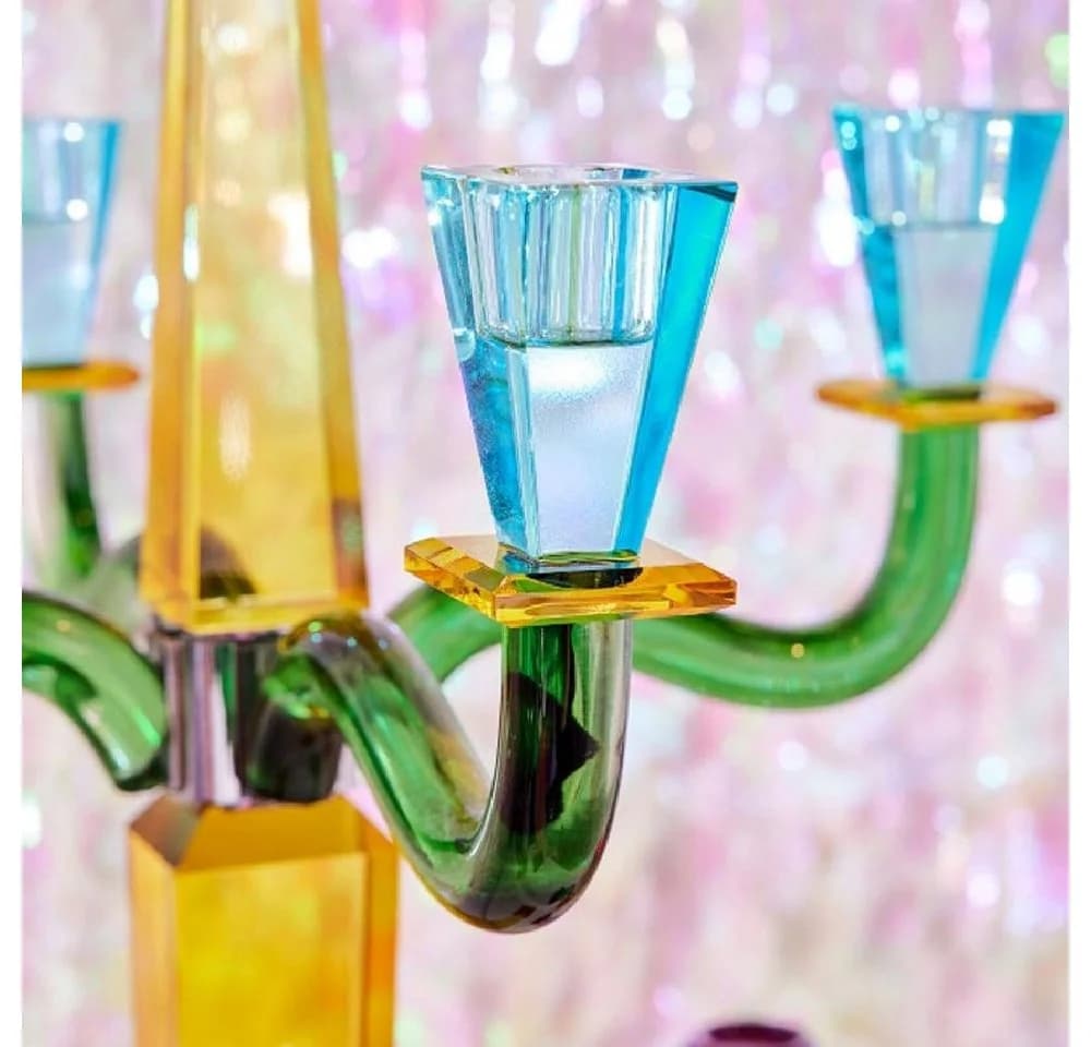 Werner Voß Kerzenhalter Fancy Crystal 5-flammig Gelb