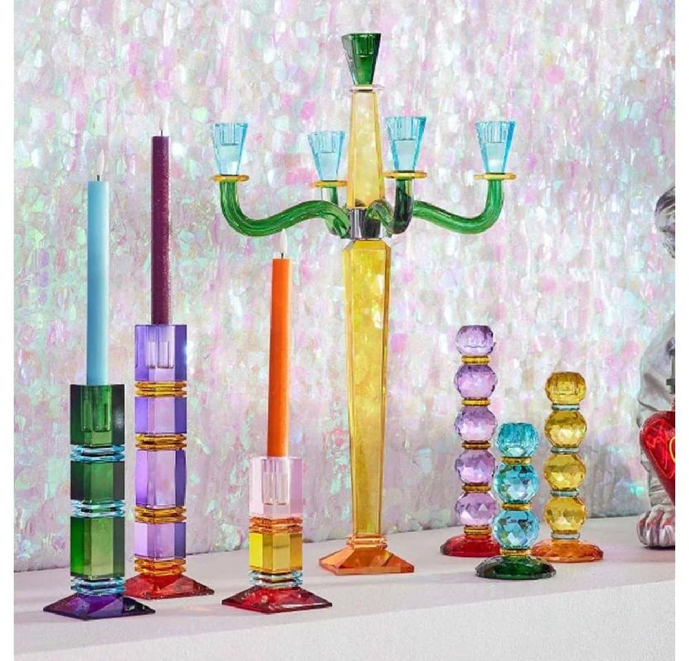 Werner Voß Kerzenhalter Fancy Crystal 5-flammig Gelb - Bild 3