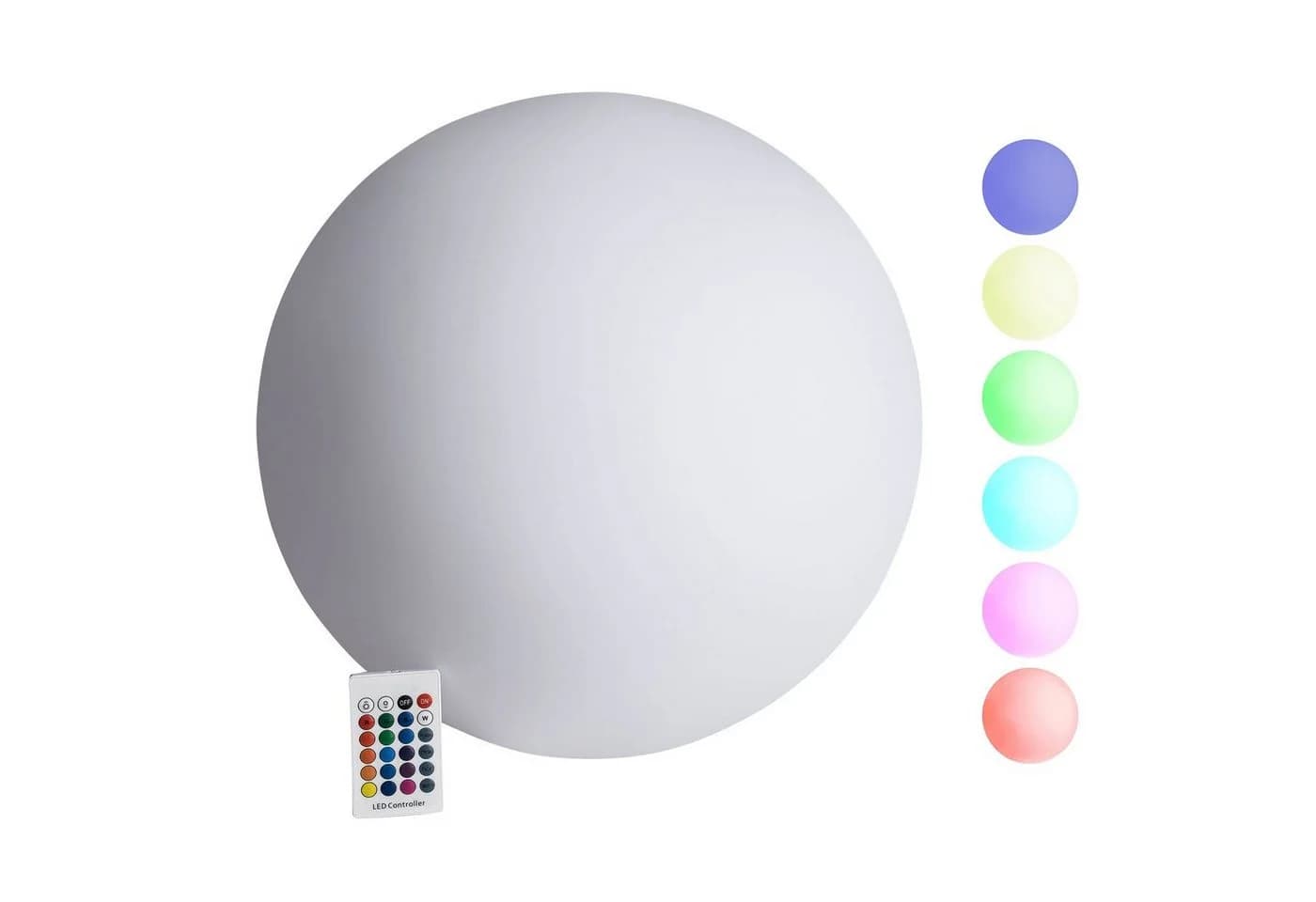 VERDOBA LED Kugelleuchte Innen & Außen mit Akku - Weiß - Bild 2