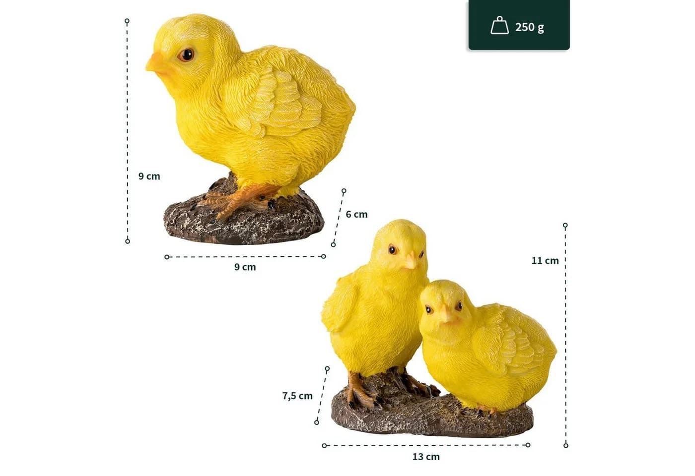 VERDOBA Gartenfiguren Hühner Hähne Küken