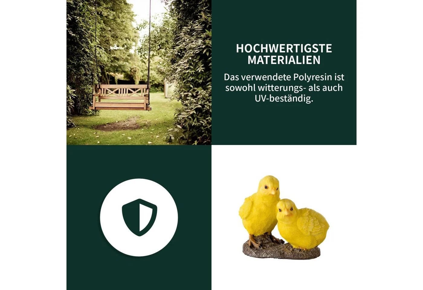VERDOBA Gartenfiguren Hühner Hähne Küken - Bild 4
