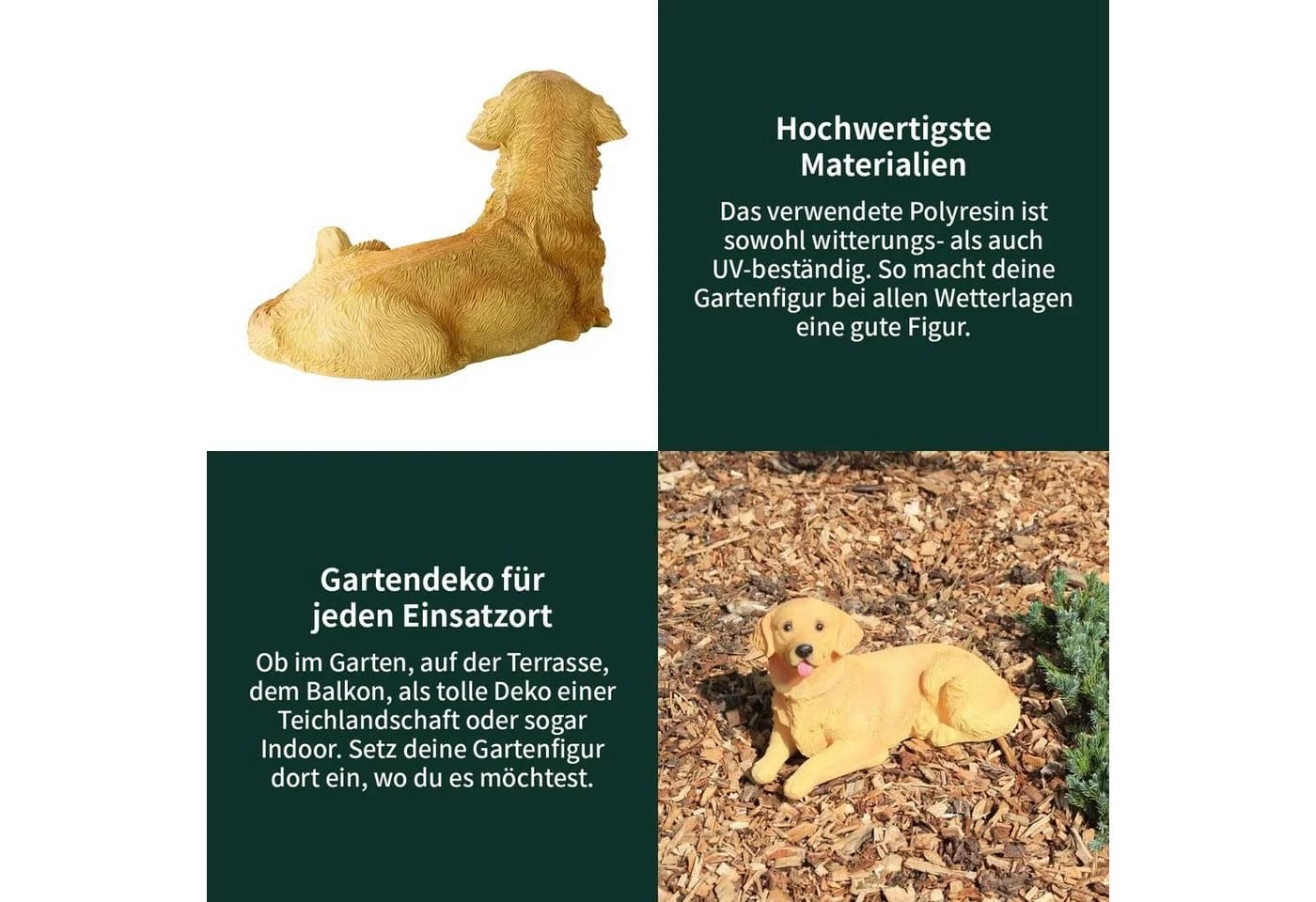 VERDOBA Gartenfiguren Set Naturgetreu Kunstharz - Bild 4