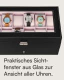 shelfmade Uhrenbox Zürich Schwarz - Aufbewahrung für 12 Uhren mit Velourskissen Bild 5