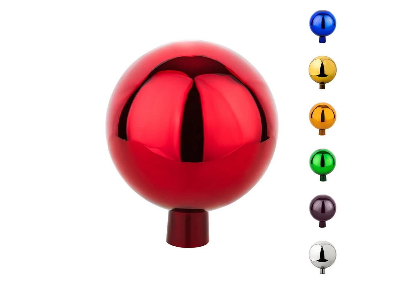 VERDOBA Rosenkugel Gartenkugel Glas Rot Dekokugel für Außen - Bild 2