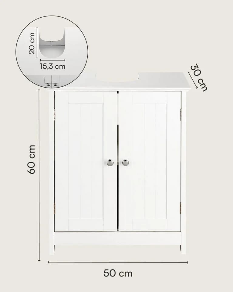 shelfmade Badunterschrank Marbella Weiß Landhausstil - Bild 3