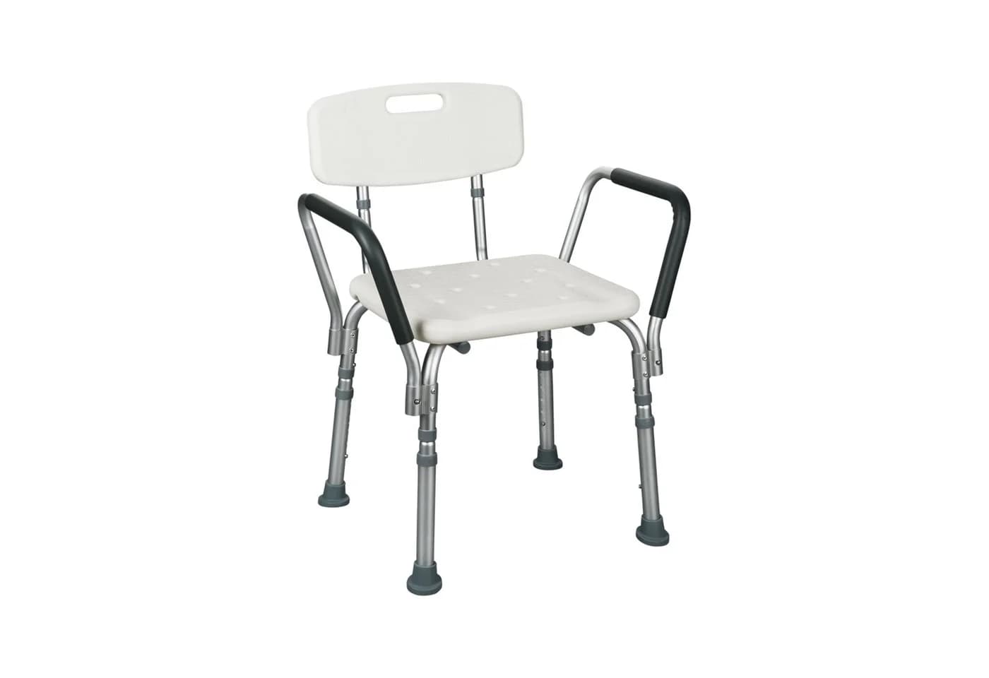 flexilife Duschhocker mit Rückenlehne und Armlehne weiß - Bild 2