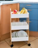 shelfmade Küchenwagen Rauma mit 3 Ablagekörben und Rollen Bild 1