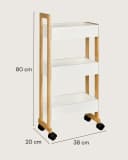 shelfmade Küchenwagen Rauma mit 3 Ablagekörben und Rollen Bild 3