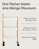 shelfmade Küchenwagen Rauma mit 3 Ablagekörben und Rollen Bild 4