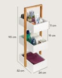 shelfmade Badregal Schmales Standregal mit 3 Ablagefächern Bild 3