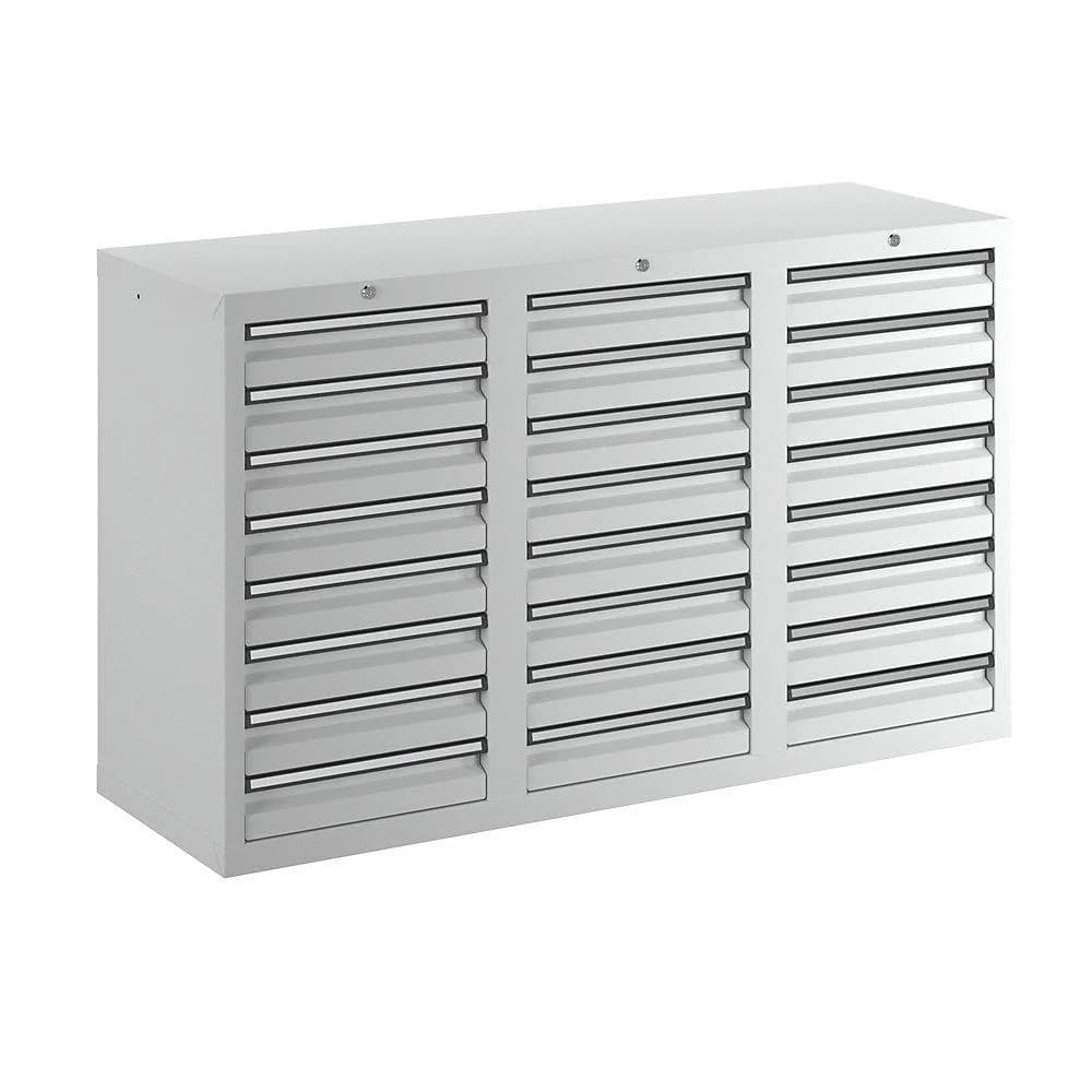 Stumpf Schubladenschrank Serie STS 410, 24 Schubladen Lichtgrau