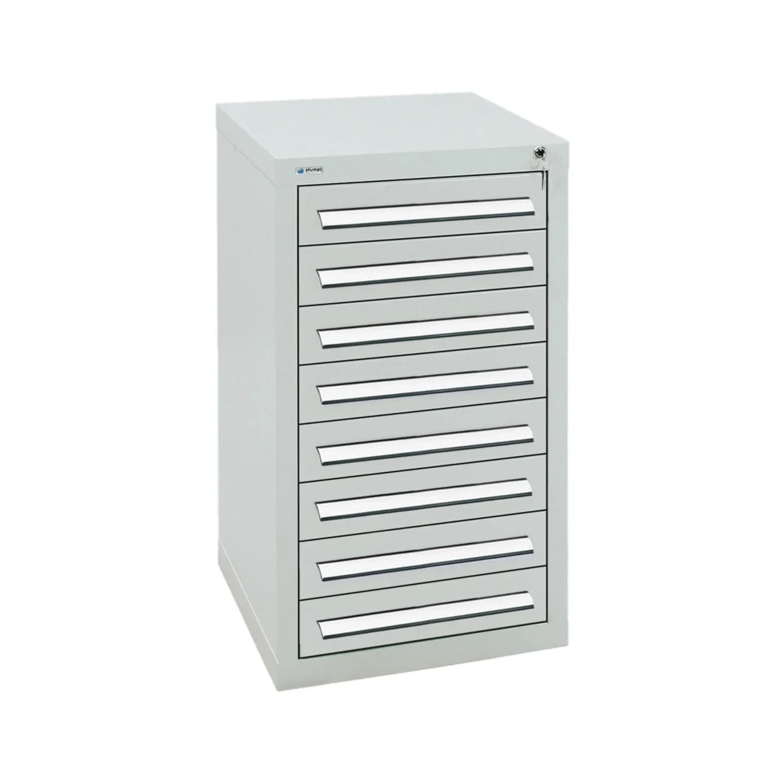 Stumpf Schubladenschrank Serie T-100/35-1, 8 Schubladen lichtgrau
