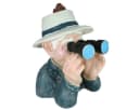 colourliving Gartenfigur Opa Paschulke mit Fernglas Bunt Bild 1