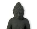 colourliving Buddhafigur 3er Set aus Stein Grau Wetterfest Bild 4