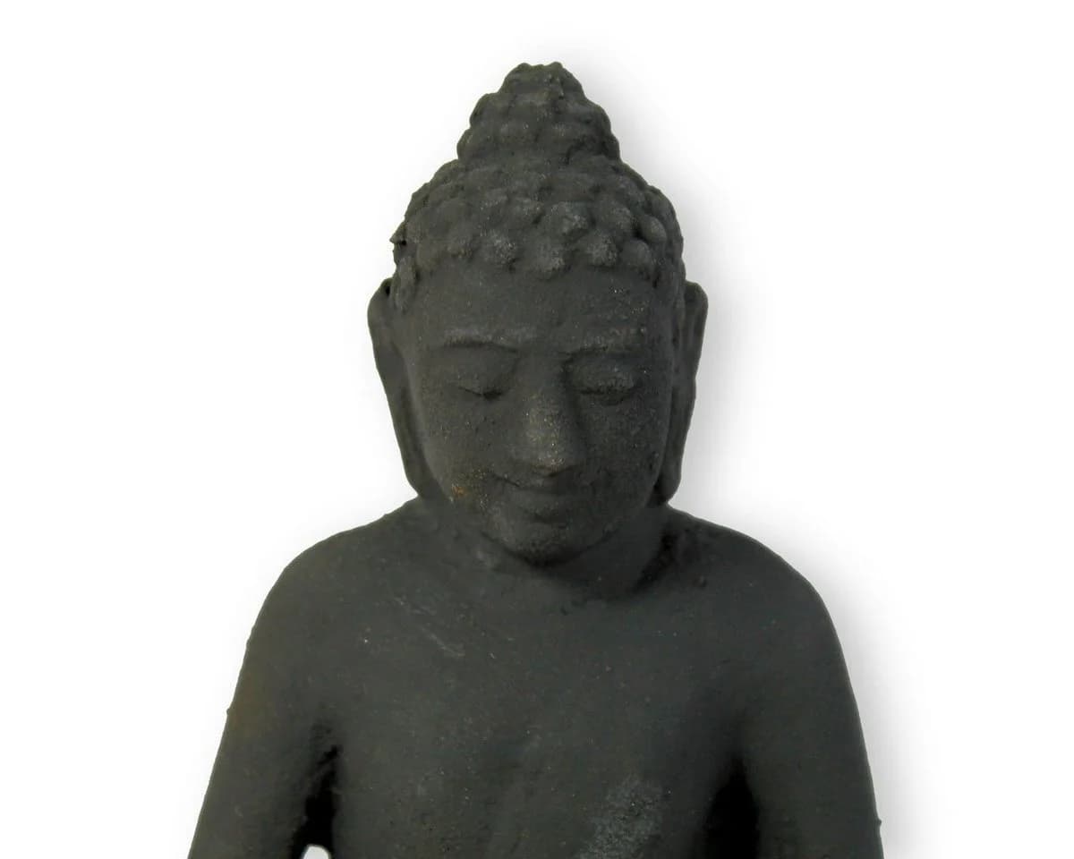 colourliving Buddhafigur 3er Set aus Stein Grau Wetterfest - Bild 4