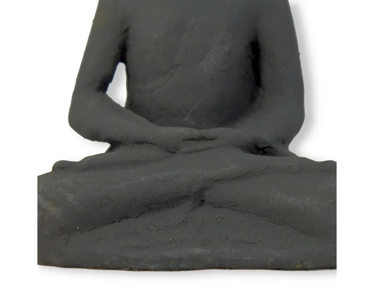 colourliving Buddhafigur 3er Set aus Stein Grau Wetterfest - Bild 5