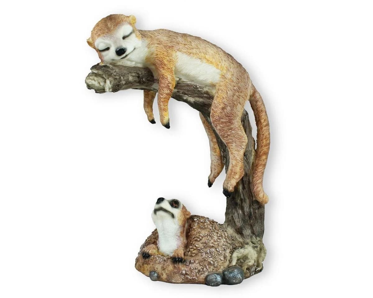 colourliving Dekofigur Erdmännchen chillend Gartenfigur handbemalt Polyresin - Bild 2